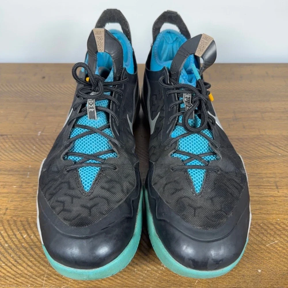 Nike Zoom Crusader Shoes Mens 13 Black Blue Low Top Basketball Sneakers Athletic